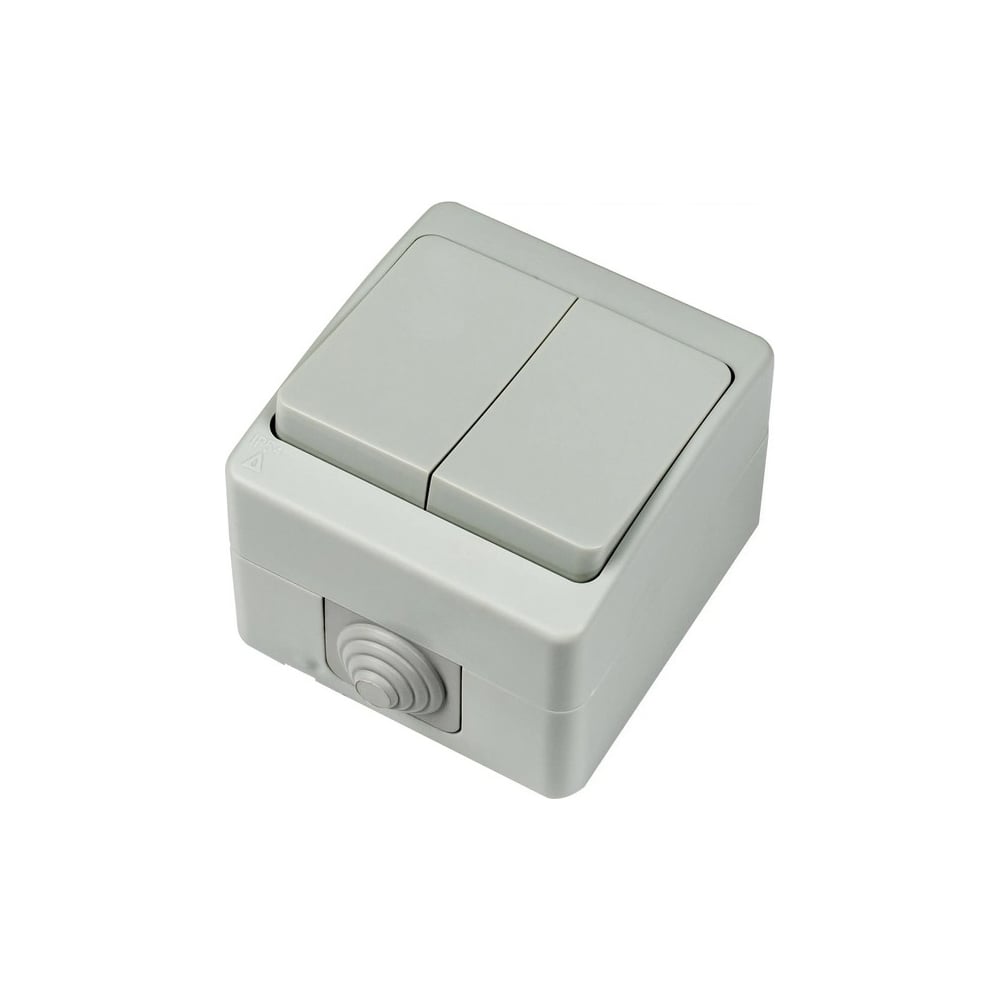 2-клавишный выключатель GUNSAN IP54 серый 16071300-100103 - выгодная ...