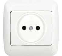 1 постовая розетка GUNSAN Fantasy без заземления белый 16231100-161113