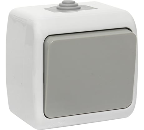 Выключатель EKF Мурманск 1-клавишный 10А IP54 серый EFV10-021-30-54