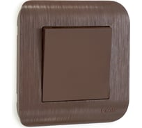 Переключатель Luxar Deco с/у 1-кл. на 2 направл. шоколад с рифленой рамкой, 250В 10А (10.003.06) 4606400430223