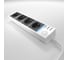 Розеточный блок WERKEL 4-х местный + 3 USB белый/черный a041432 1