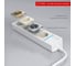 Розеточный блок WERKEL 4-х местный + 3 USB белый/черный a041432 8