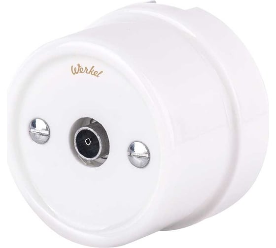 ТВ розетка Werkel Ретро (белая) a036797