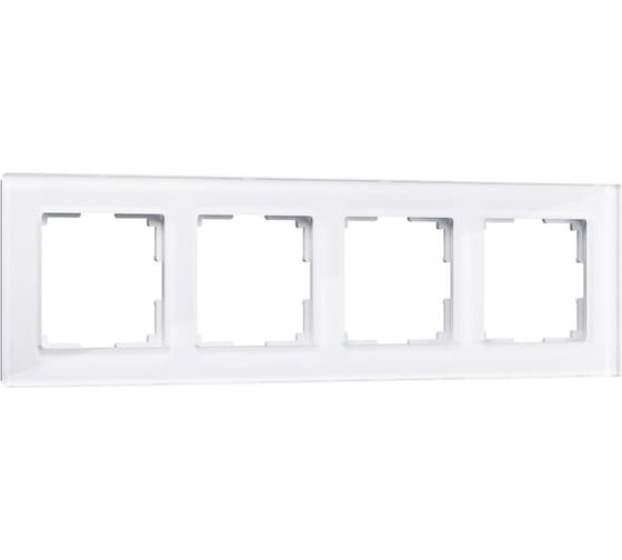 Рамка на 4 поста Werkel WL01 Frame 04 белый стекло a030822 1