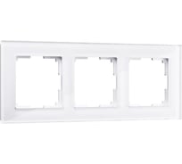 Рамка на 3 поста Werkel WL01-Frame-03 белый, стекло a030821