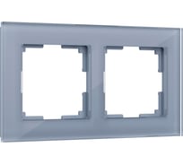 Рамка на 2 поста Werkel WL01 Frame 02 серый, стекло a030776