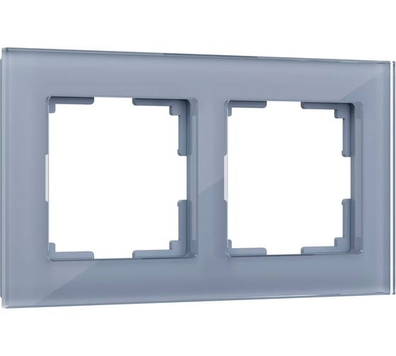 Рамка на 2 поста Werkel WL01 Frame 02 серый, стекло a030776