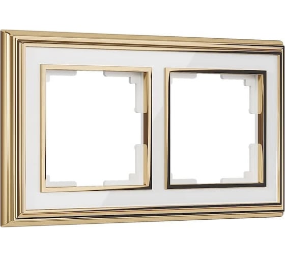 Рамка на 2 поста Werkel WL17-Frame-02 золото, белый a037678 1
