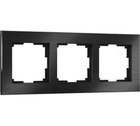 Рамка на 3 поста Werkel WL11-Frame-03 черный алюминий a039118