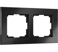 Рамка на 2 поста Werkel WL11-Frame-02 черный, алюминий a039117