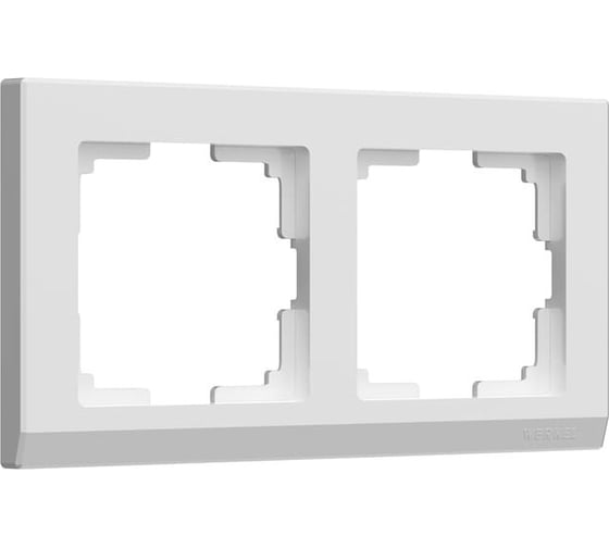 Рамка на 2 поста Werkel WL04 Frame 02 white белый a028922 1
