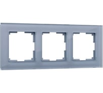 Рамка на 3 поста Werkel WL01-Frame-03 серый, стекло a030777