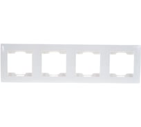 Вертикальная 4-местная рамка Volsten Violet V01-21-A42-M белая 9975