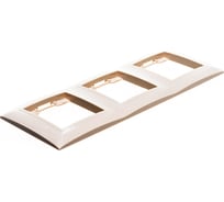 Вертикальная 3-местная рамка Volsten Violet V01-22-A32-M кремовая 9977