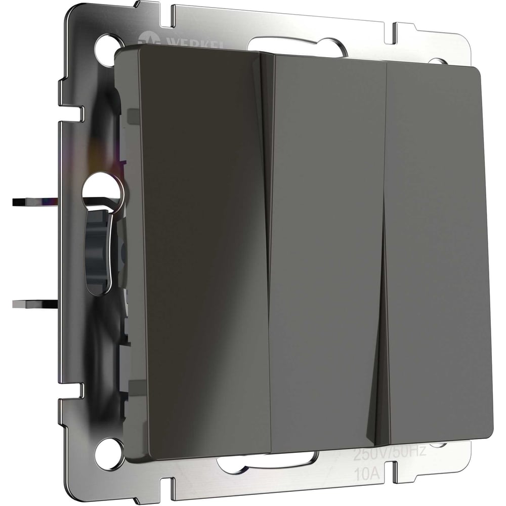 Трехклавишный выключатель Werkel (серо-коричневый) a033752 - выгодная ...