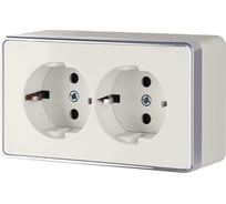 Двойная розетка с заземлением Werkel WL15 02 03 Gallant слоновая кость a036784