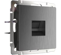 Розетка Ethernet RJ-45 Werkel WL04 графит рифленый a046601