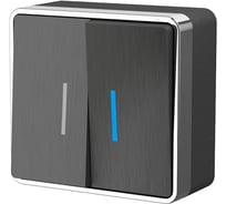 Двухклавишный выключатель с подсветкой Werkel WL15 03 03 Gallant графит a041395