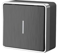 Одноклавишный выключатель с подсветкой Werkel WL15 01 04 Gallant графит a041394