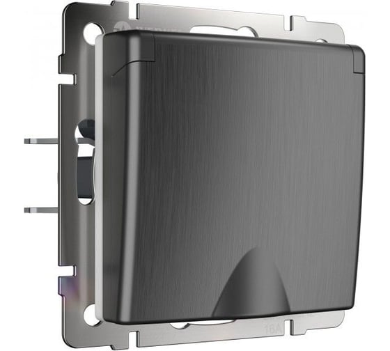 Влагозащищенная розетка с заземлением и защитной крышкой Werkel WL04-SKGSC-01-IP44 a046611 1