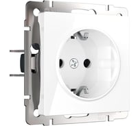 Розетка с заземлением Werkel WL01-SKG-01-IP20 белая a028829