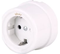 Розетка с заземлением и шторками Werkel WL18 03 02 белый Ретро a036796