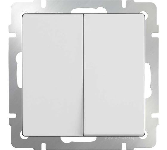 Двухклавишный выключатель Werkel WL01 SW 2G белый a028645 1