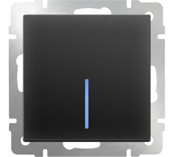 Проходной одноклавишный выключатель Werkel WL08 SW 1G 2W LED с подсве a029868