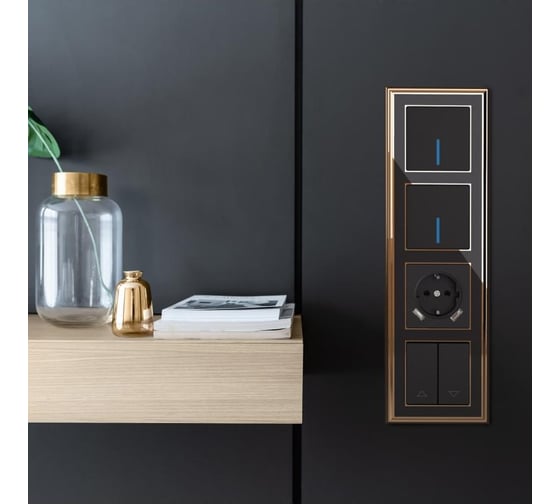 Проходной одноклавишный выключатель Werkel WL08 SW 1G 2W LED с подсве a029868