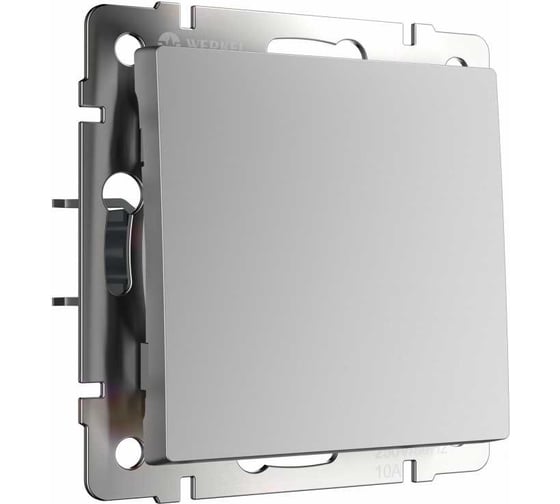Перекрестный одноклавишный переключатель Werkel WL06 SW 1G C сереб a033769 1