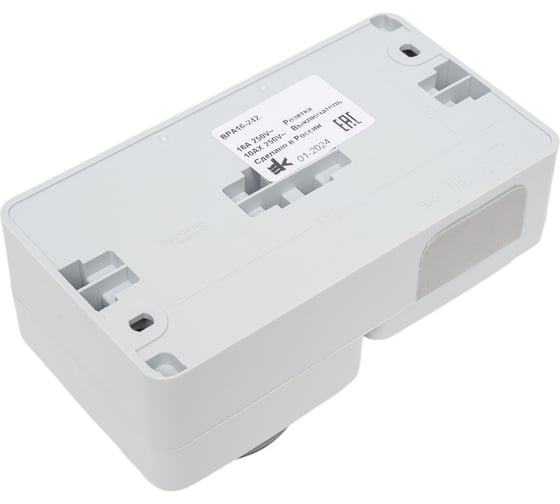 Блок ОП Systeme Electric Этюд 2-кл. выкл. + евророз. защ. шторки IP44 серый BPA16-242C