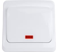 Одноклавишный выключатель Systeme Electric СП Этюд 10А IP20 с индикацией, белый BC10-005B