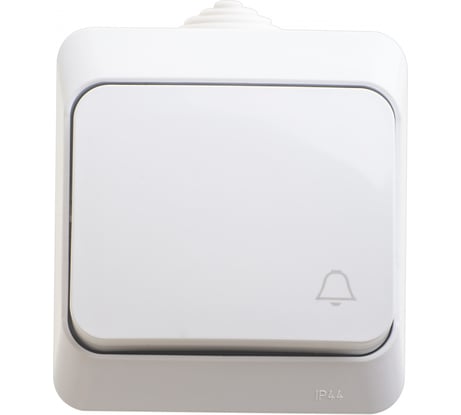 Выключатель 1-клавишный Systeme Electric (Schneider Electric) Этюд, 10 А, IP44, белый BA10-041B