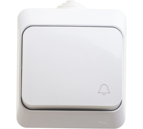 Выключатель 1-клавишный Systeme Electric (Schneider Electric) Этюд, 10 А, IP44, белый BA10-041B