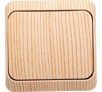 Одноклавишный выключатель Systeme Electric ОП Этюд Дача 10А IP20 сосна BA10-001D