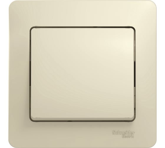 Одноклавишный выключатель Systeme Electric СП Glossa 10А IP20 10AX в сборе, бежевый GSL000212 1
