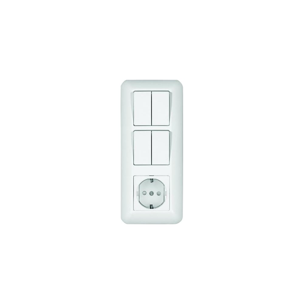 Блок Schneider Electric СП БК-2 ВР-006Б Прима 2-кл.+2-кл. выкл+розетка ...