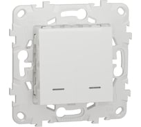 Двухклавишный выключательSysteme Electric 2-мод. UNICA NEW с подсветкой 2хсх.1а белый NU521118N