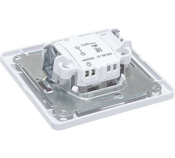 Одноклавишный выключатель Systeme Electric СП Glossa 10А IP20 10AX в сборе, белый GSL000112