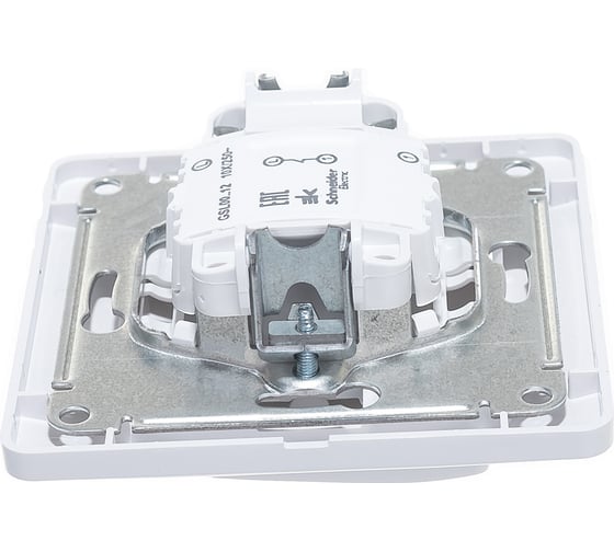 Одноклавишный выключатель Systeme Electric СП Glossa 10А IP20 10AX в сборе, белый GSL000112