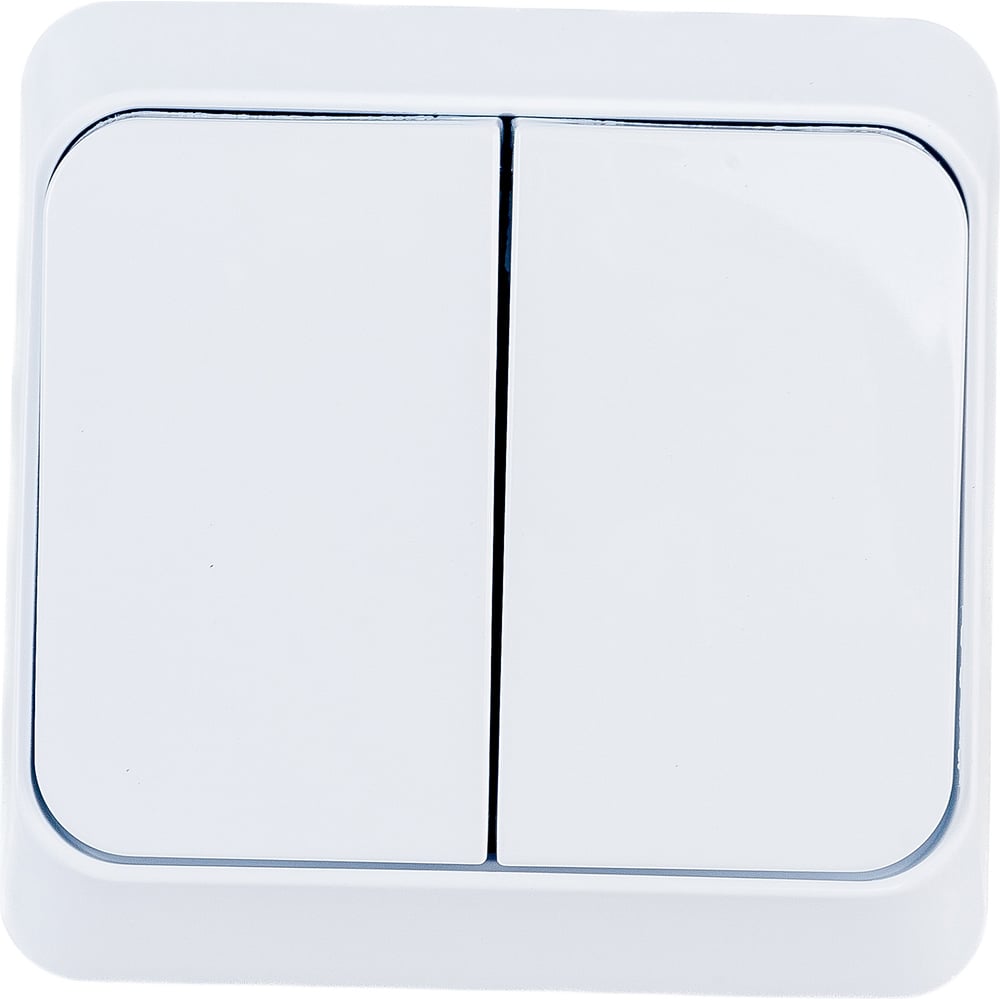 Двухклавишный выключатель Systeme Electric ОП Этюд 10А IP20 с ...