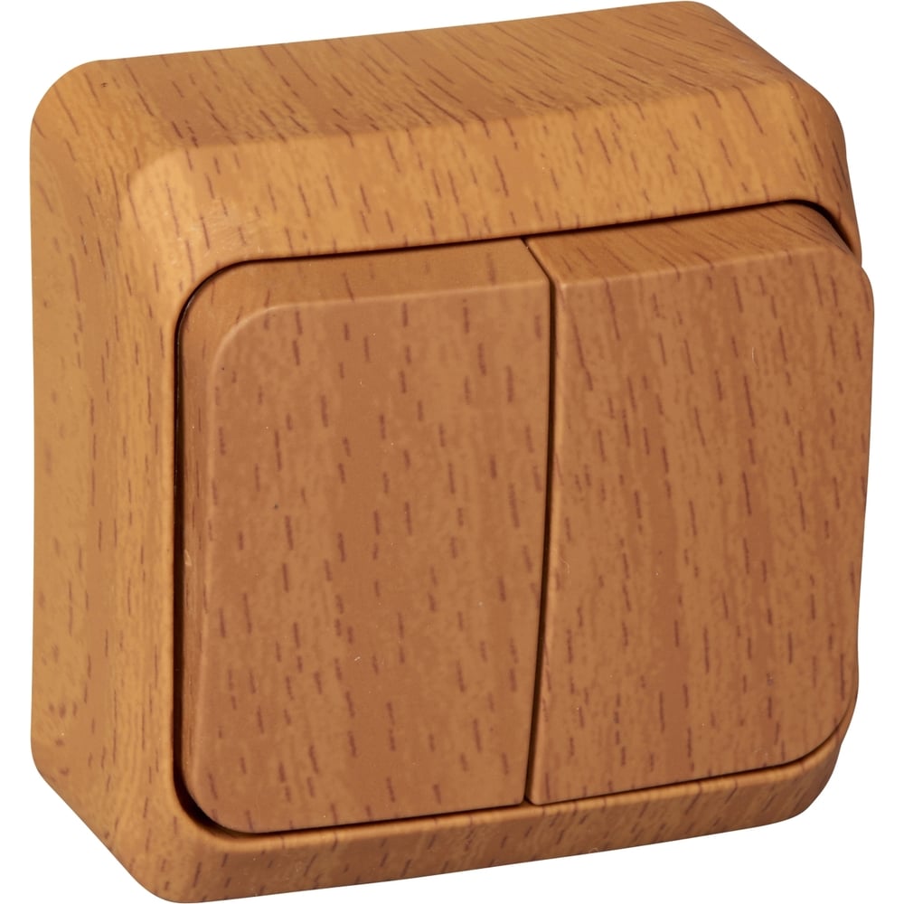 Двухклавишный выключатель Schneider Electric ОП Этюд Дача 10А IP20 бук ...