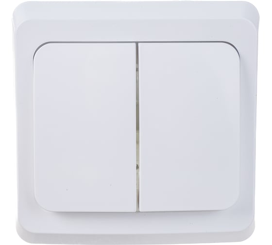 Двухклавишный выключатель Systeme Electric СП Этюд 10А IP20 белый BC10-002B