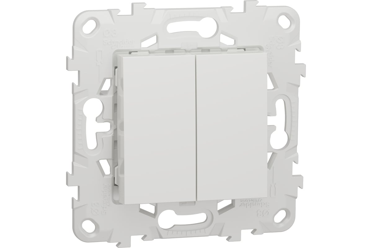 Двухклавишный выключатель Schneider Electric UNICA NEW сх.5 10AX 250В ...
