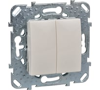 Двухклавишный механизм выключателя Systeme Electric СП UNICA 10А IP20 бежевый MGU5.211.25ZD