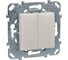 Двухклавишный механизм выключателя Systeme Electric СП UNICA 10А IP20 бежевый MGU5.211.25ZD 1
