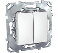 Двухклавишный механизм выключателя Systeme Electric СП UNICA 10А IP20 белый MGU5.211.18ZD