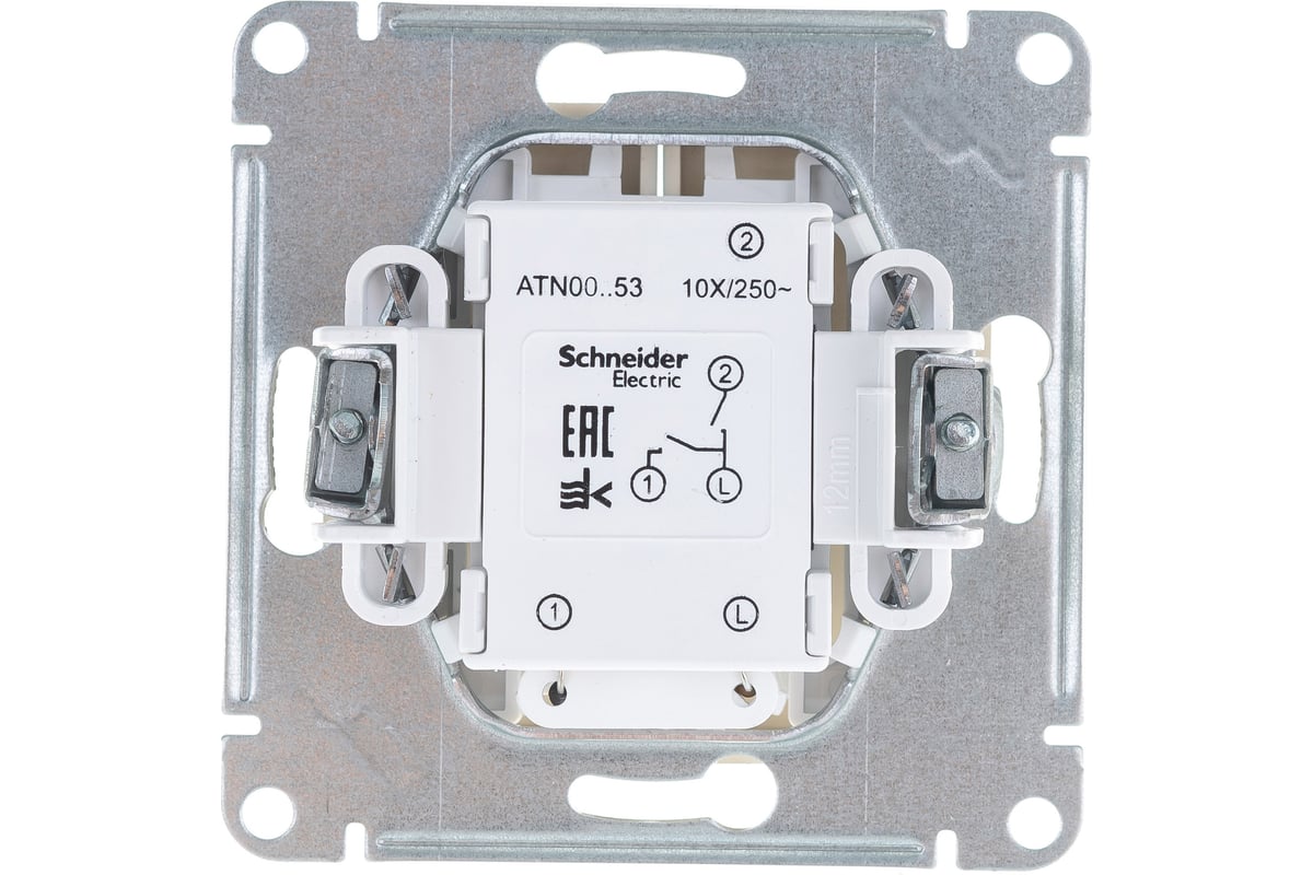 2-клавишный механизм выключателя Systeme Electric ATLAS DESIGN с подсветкой  сх.5а 10АХ шампань ATN000553 - выгодная цена, отзывы, характеристики, фото  - купить в Москве и РФ