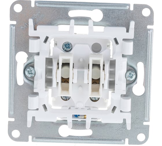 2-клавишный механизм выключателя Systeme Electric ATLAS DESIGN с подсветкой сх.5а 10АХ шампань ATN000553
