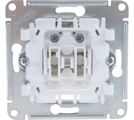 Одноклавишный механизм выключателя Systeme Electric СП GLOSSA 10А IP20 10AX с подсветкой белый GSL000113